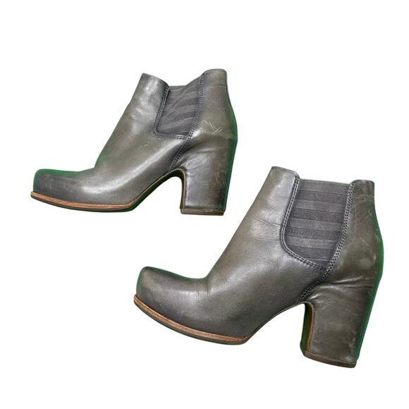 Kork-Ease Women's Gray Leather Shirome Platform Bootie Size 8M Boho - Picture 2 of 15